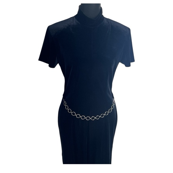 Jaclyn Smith Sophisticated Black Velvet Jumpsuit Retro Holiday Parties Size 10 - Picture 2 of 13